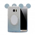 Wholesale Galaxy Note FE / Note Fan Edition / Note 7 Minnie Diamond Star Mirror Case (Blue)